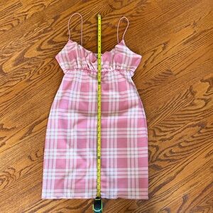 Ultra Flirt Pink and White Plaid Dress